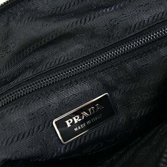 PRADA Black Leather Shoulder Bag